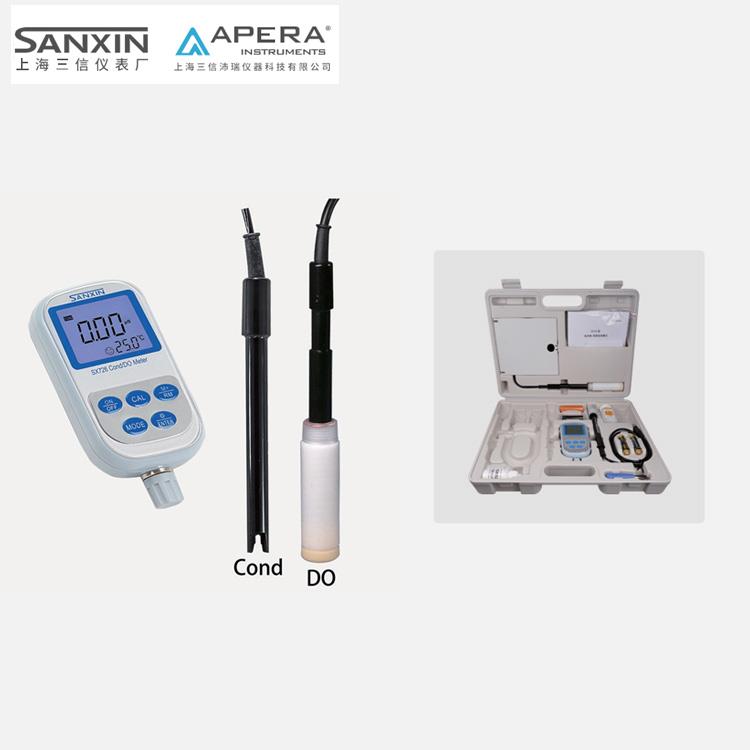 上海三信便攜式雙參數(shù)測(cè)量?jī)x電導(dǎo)率/溶解氧儀SX726